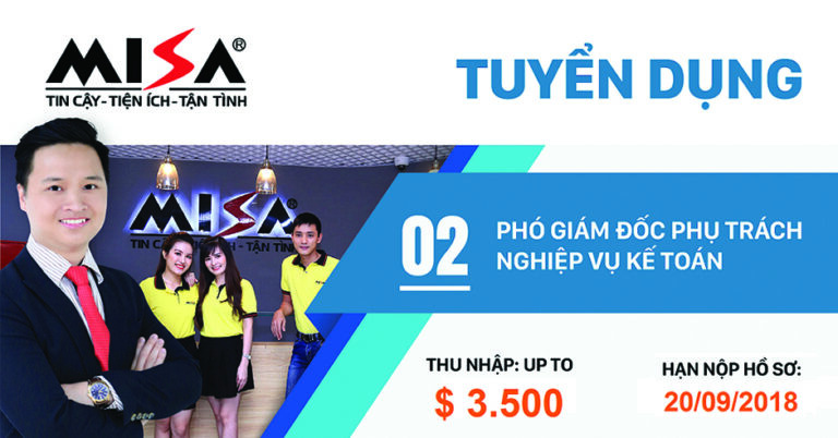 [Hà Nội] Tuyển dụng Phó Giám đốc nghiệp vụ