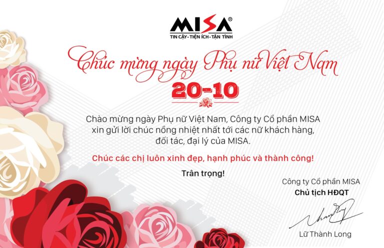 MISA chúc mừng nữ khách hàng, đối tác ngày 20/10 hạnh phúc!