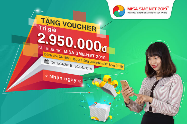 Tặng VOUCHER trị giá 2.950.000đ cho doanh nghiệp thành lập 3 tháng cuối năm 2018 và 2019 khi mua mới phần mềm kế toán MISA SME.NET